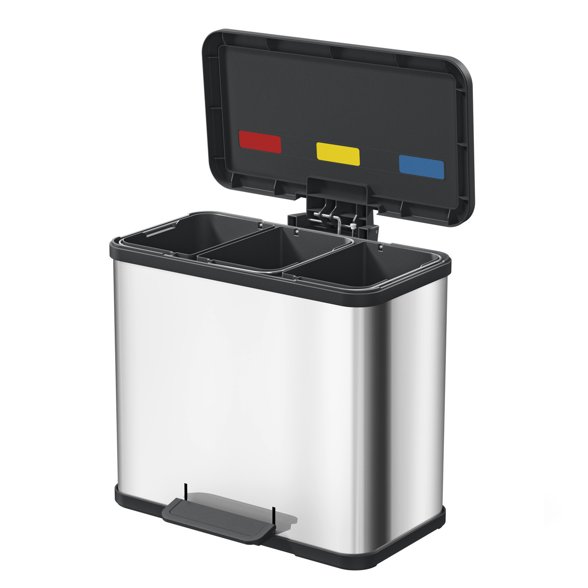 Hailo（ハイロ） ゴミ箱 9L×3 ペダルビン エコ トリオ 27 ステンレス