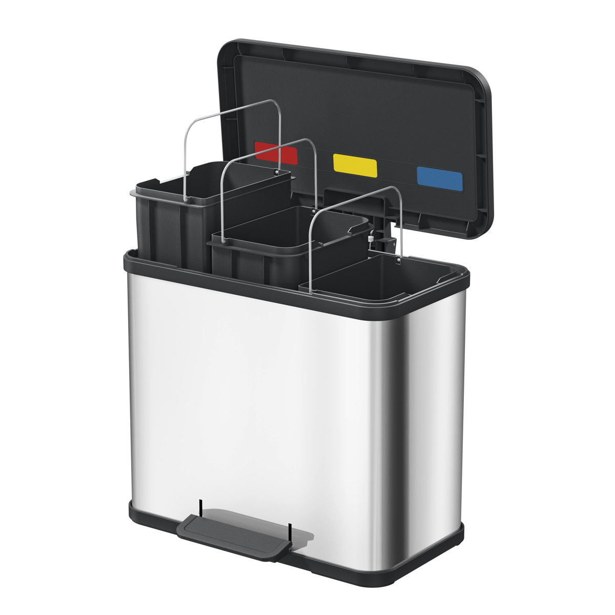 Hailo（ハイロ） ゴミ箱 9L×3 ペダルビン エコ トリオ 27 ステンレス