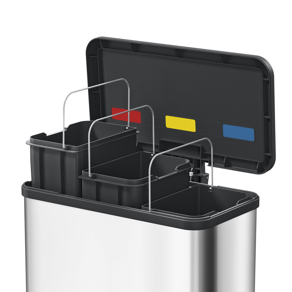 Hailo（ハイロ） ゴミ箱 9L×3 ペダルビン エコ トリオ 27 ステンレス