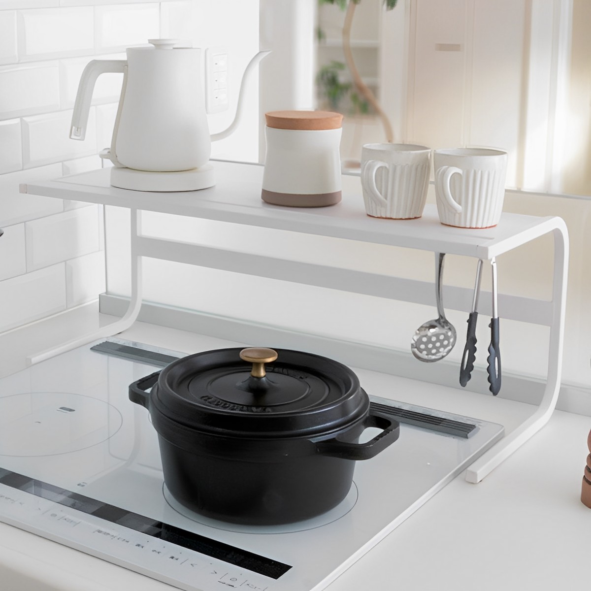 コンロ奥ラック キッチンアシストラック 幅65cm （ コンロラック