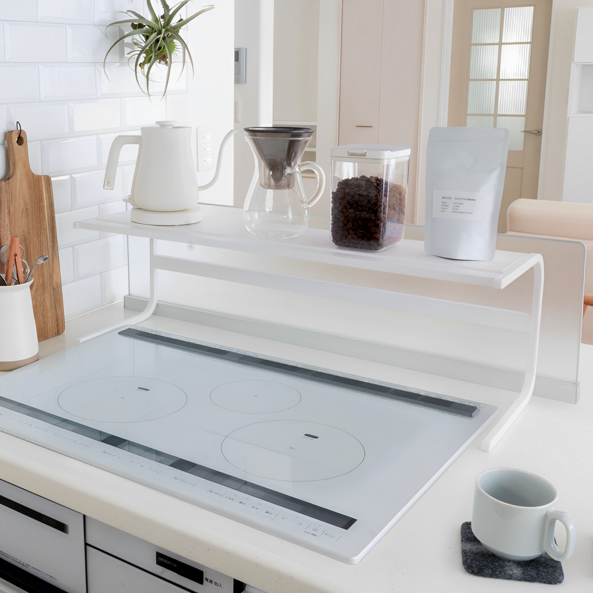 コンロ奥ラック キッチンアシストラック 幅65cm （ コンロラック