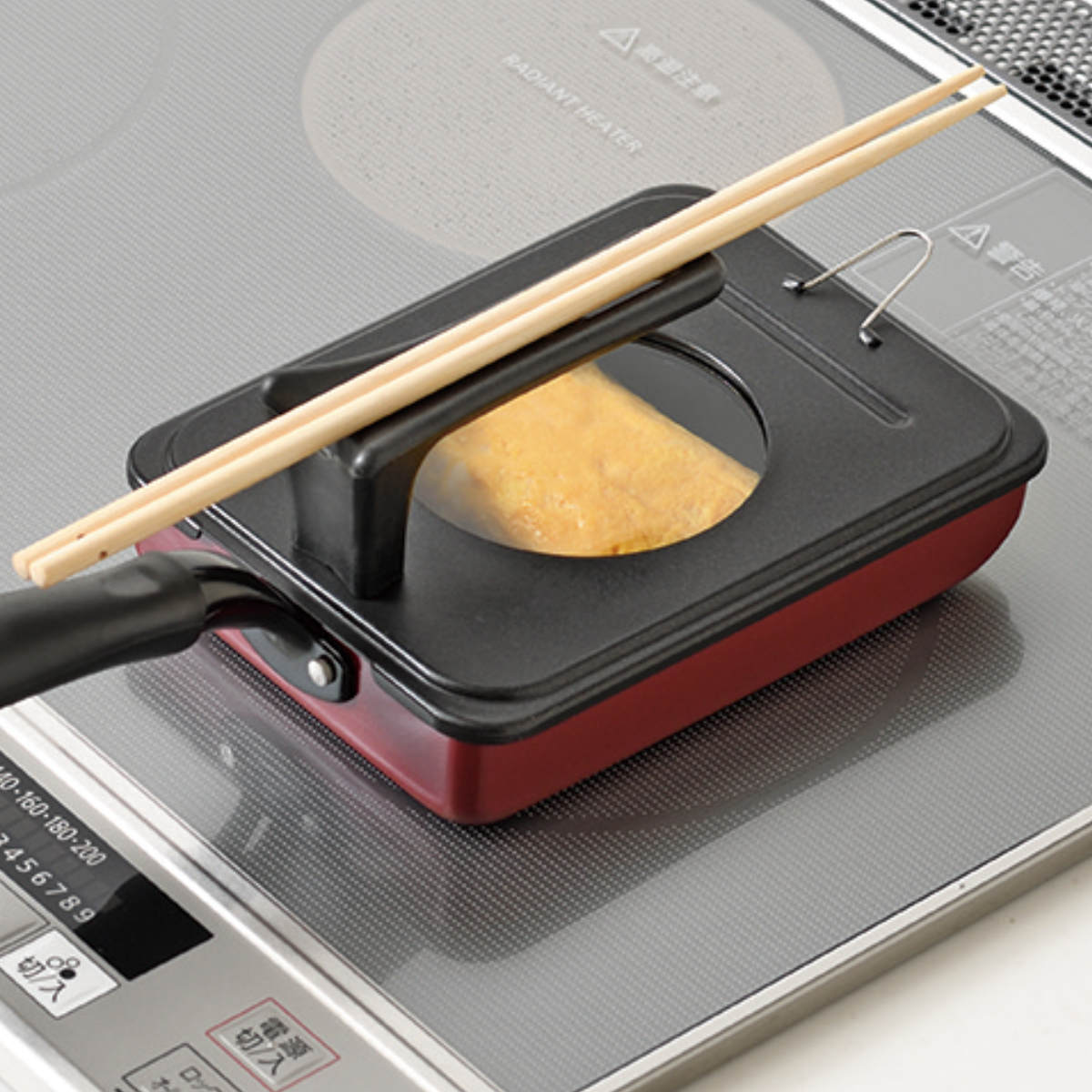 玉子焼き器用蓋 12×14〜13×18cm 窓...の詳細画像2