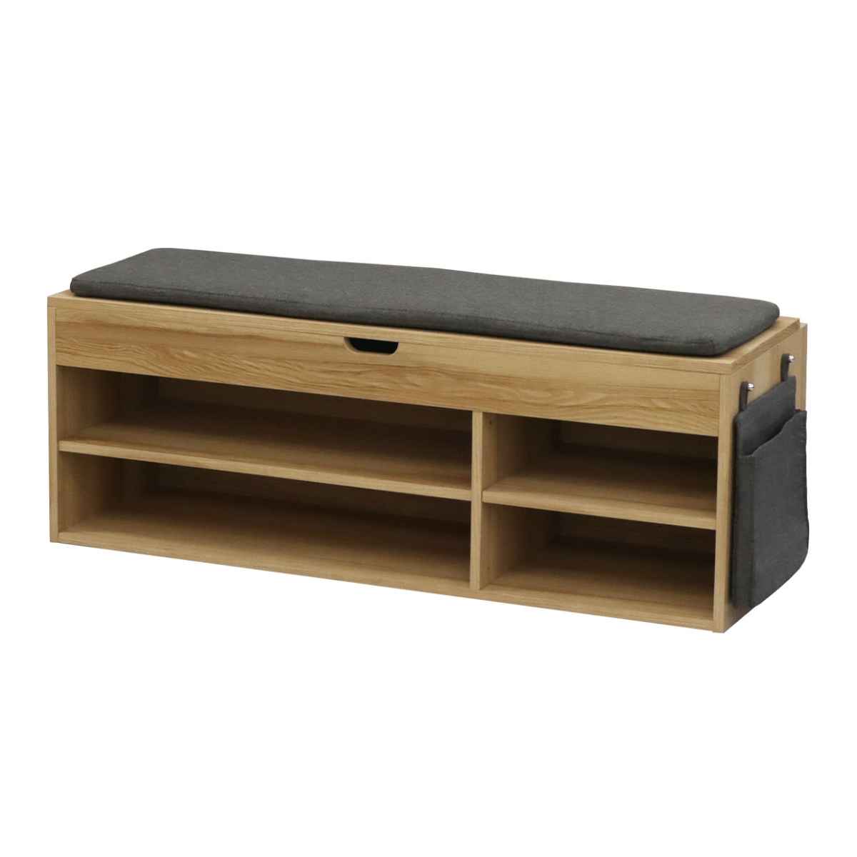 エイ・アイ・エス ベンチラック 2段2列 北欧風 座面収納 幅125cm