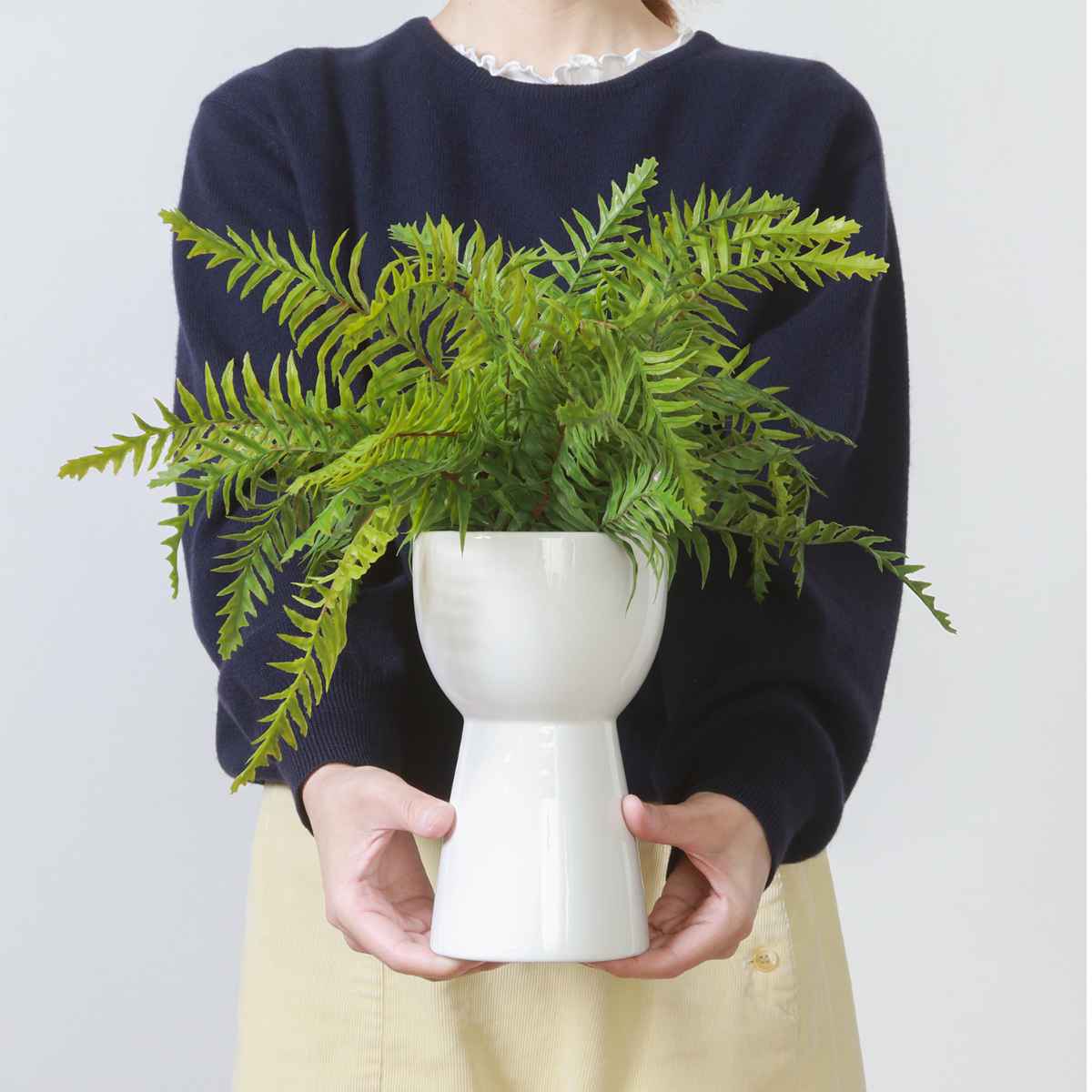 不二貿易（Fuji Boeki） フェイクグリーン シダ 高さ40cm セラミック