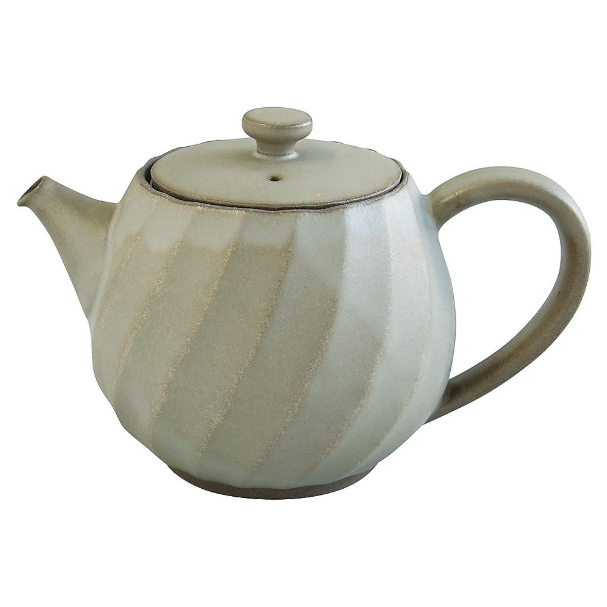 ティーポット 600ml 茶こし付き ねじり 藍花 陶器 波佐見焼 （ 食洗機