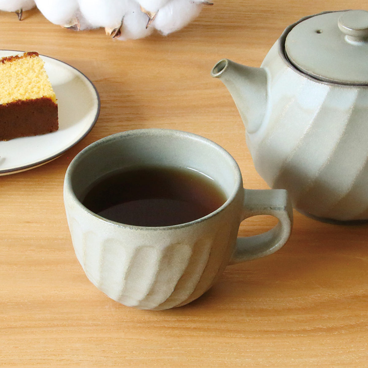 マグカップ 250ml ねじり 藍花 陶器 波佐見焼 （ 食洗機対応 電子