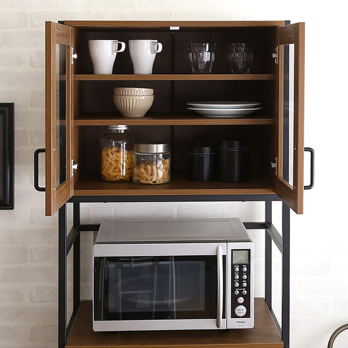 ホームテイスト（HOME taste） 食器棚 幅64cm レンジラック