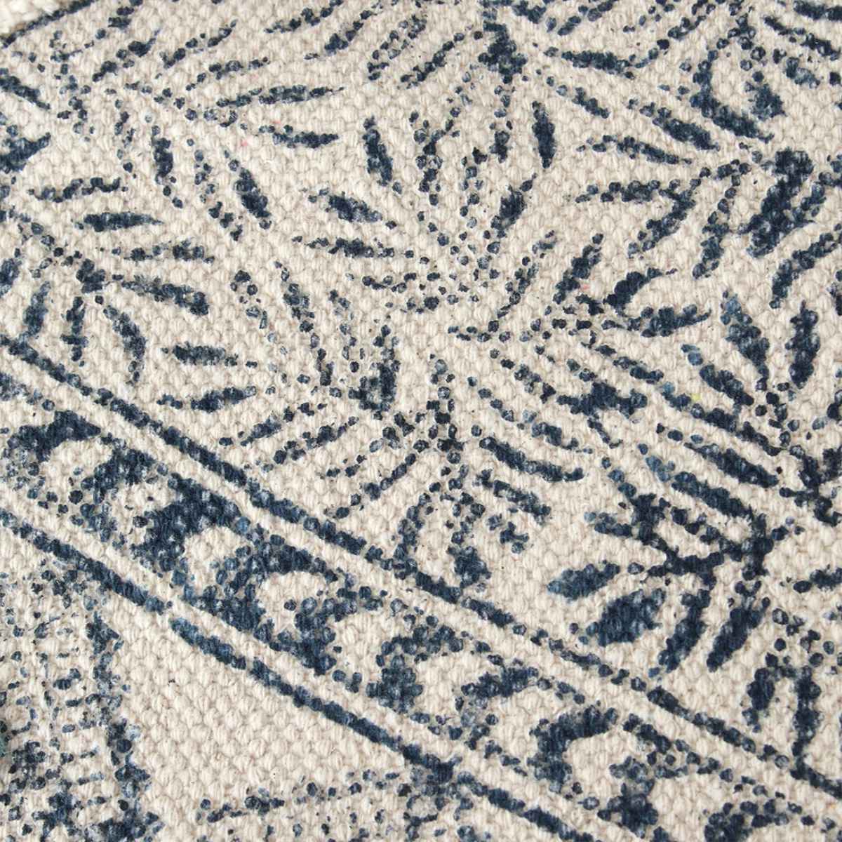 玄関マット 48×83cm 室内 ブロックプリント （ 玄関 マット 屋内 刺繍 