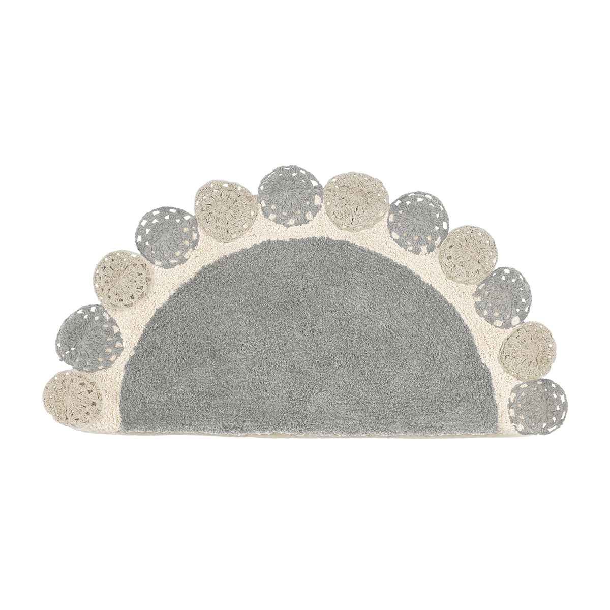 玄関マット 40×80cm 室内 半円形 クロシェ編み （ 玄関 マット 屋内