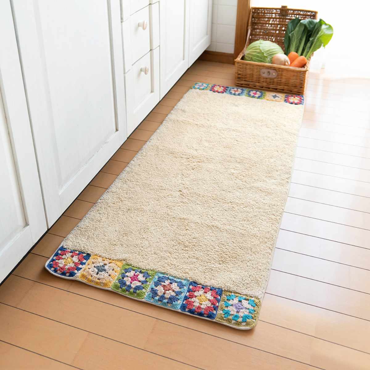 玄関マット 50×120cm 室内 クロシェ編み （ 玄関 マット 屋内 クロシェ