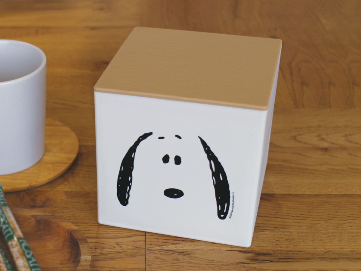 箱型ティッシュケース スヌーピー フタ付 日本製 （ ティッシュケース ふた付き ティッシュボックス ティッシュカバー フラップ式 詰め替えケース SNOOPY ） | 錦化成 | 06