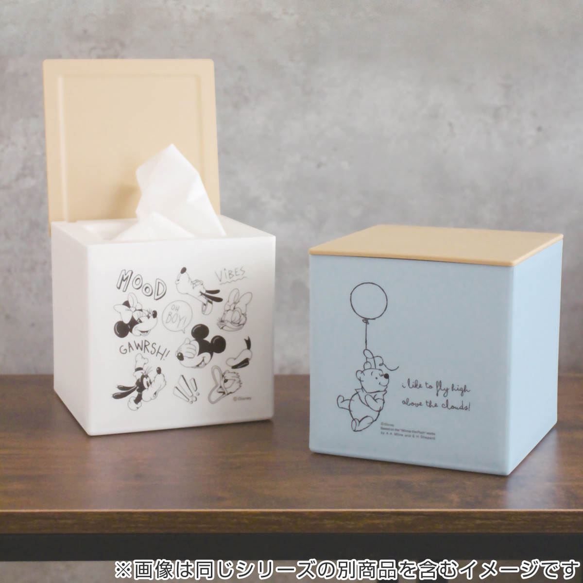 錦化成 箱型ティッシュケース くまのプーさん フタ付 日本製