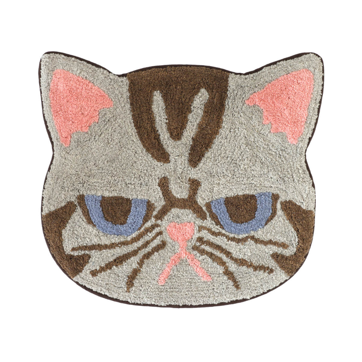 玄関マット 40×50cm 室内 ねこ フェイス （ 玄関 マット 屋内