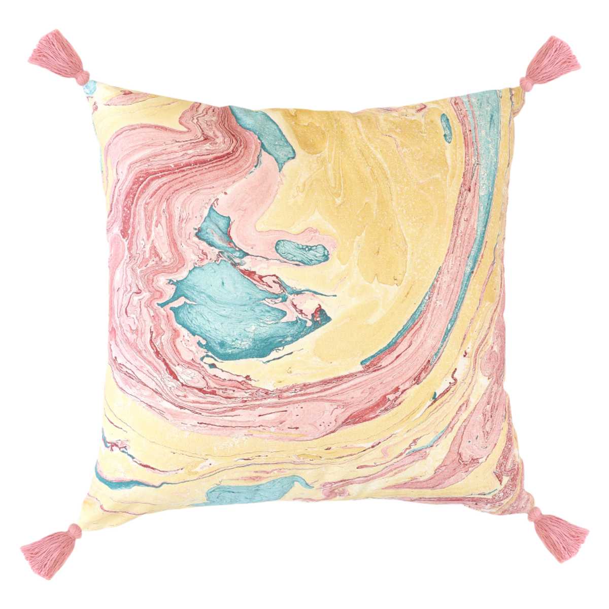 クッションカバー 45×45cm マーブル柄 ハンドメイド 一点物 綿100