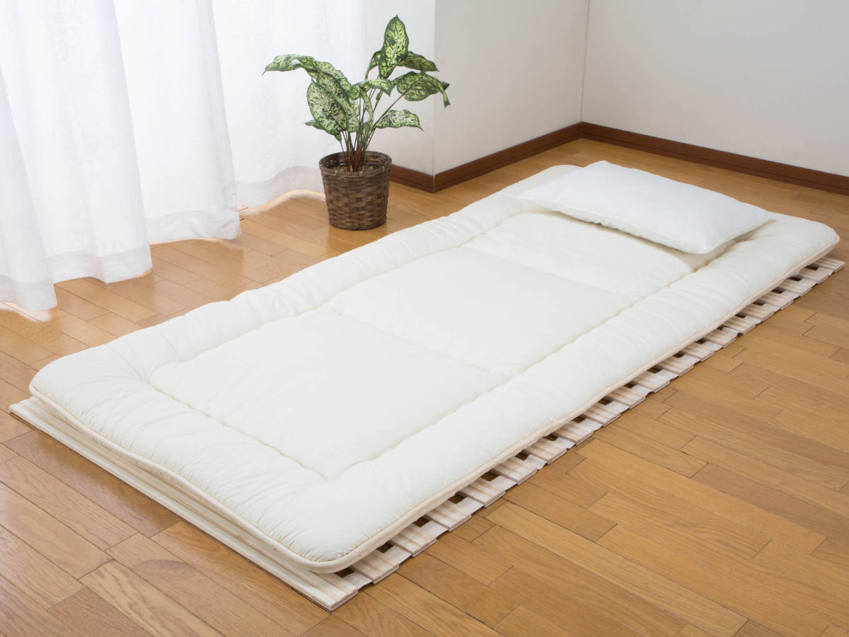 サン・ハーベスト すのこベッド ロール式 100cm×200cm 桐 天然木 完成 