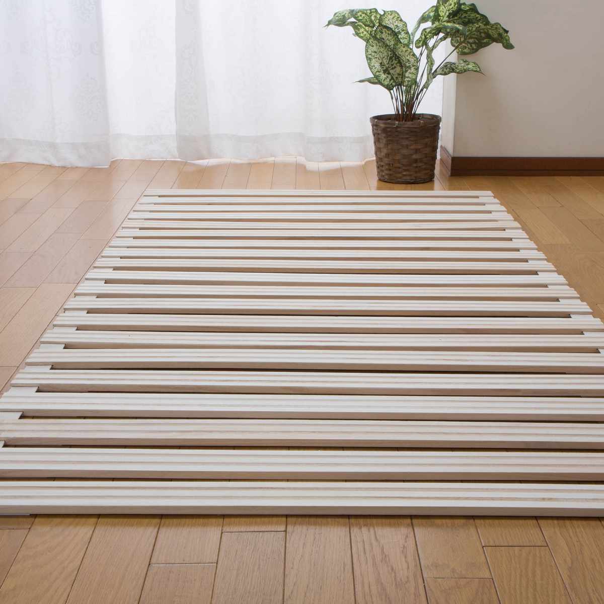サン・ハーベスト すのこベッド ロール式 100cm×200cm 桐 天然木 完成 