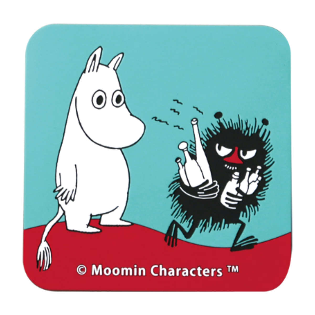 コースター 9cm ムーミン プラスチック （ ラバーコースター シリコン