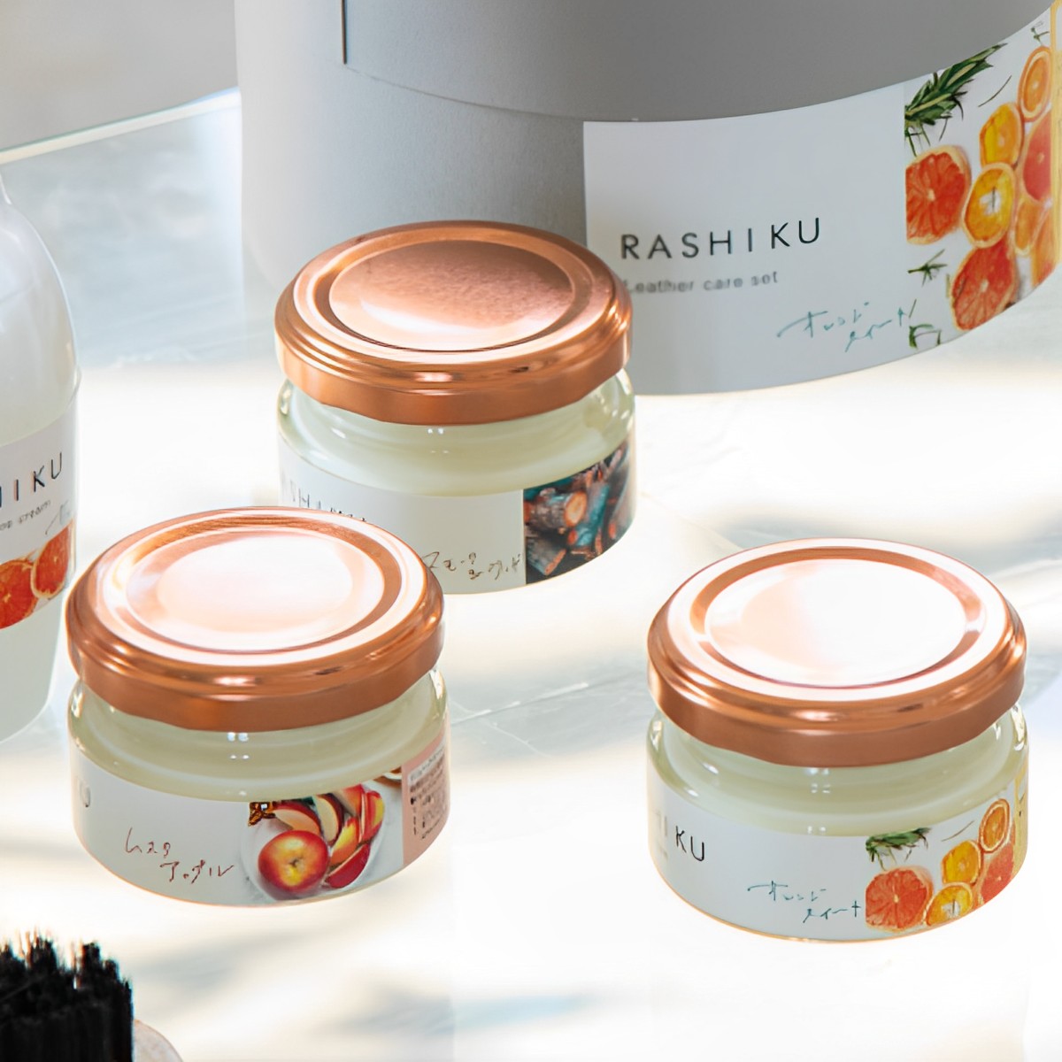 靴クリーム シュークリーム RASHIKU 日本製 お手入れ （ レザーケア