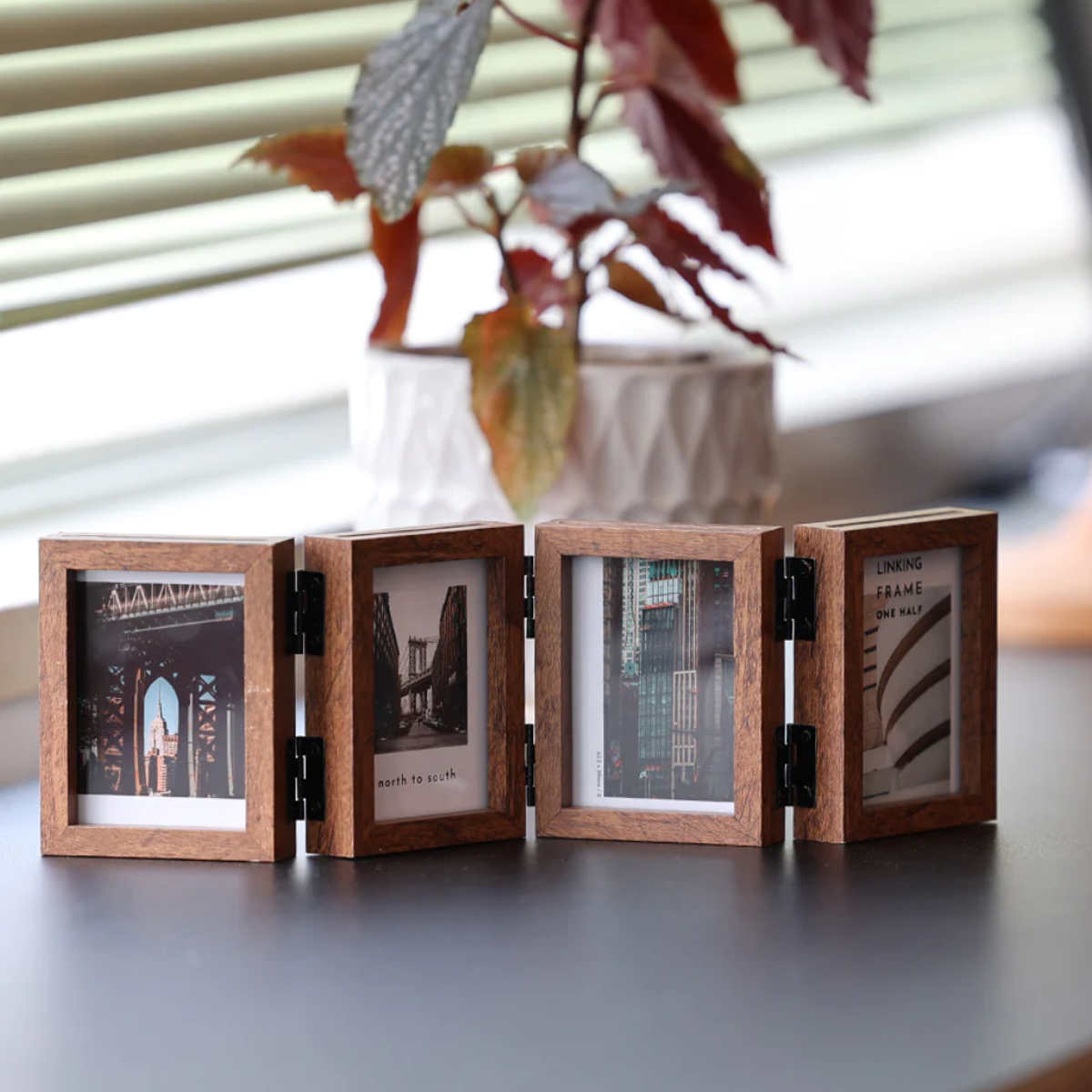 magnet フォトフレーム 4連 ハーフサイズ ハンギング 卓上 （ フォト