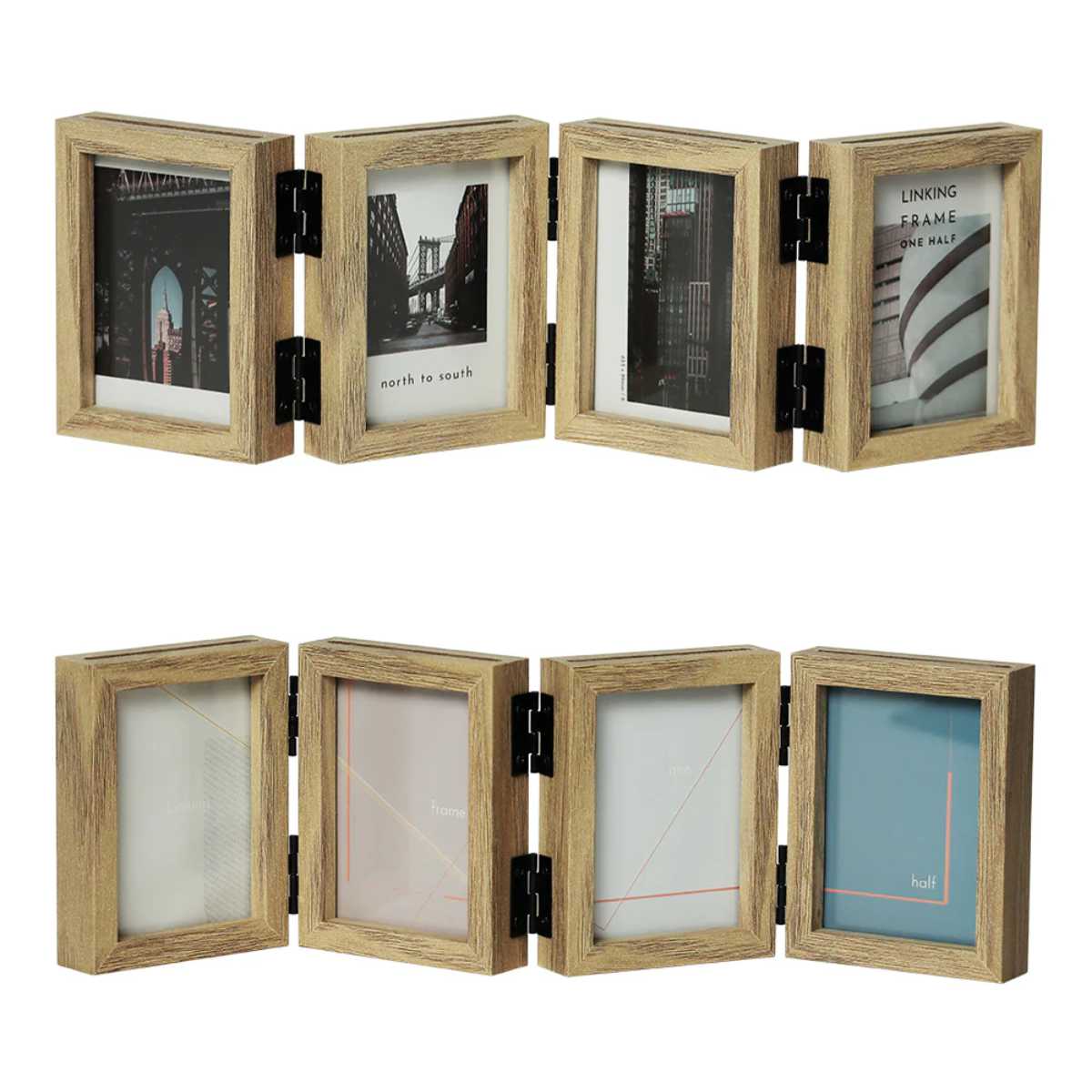 magnet フォトフレーム 4連 ハーフサイズ ハンギング 卓上 （ フォト