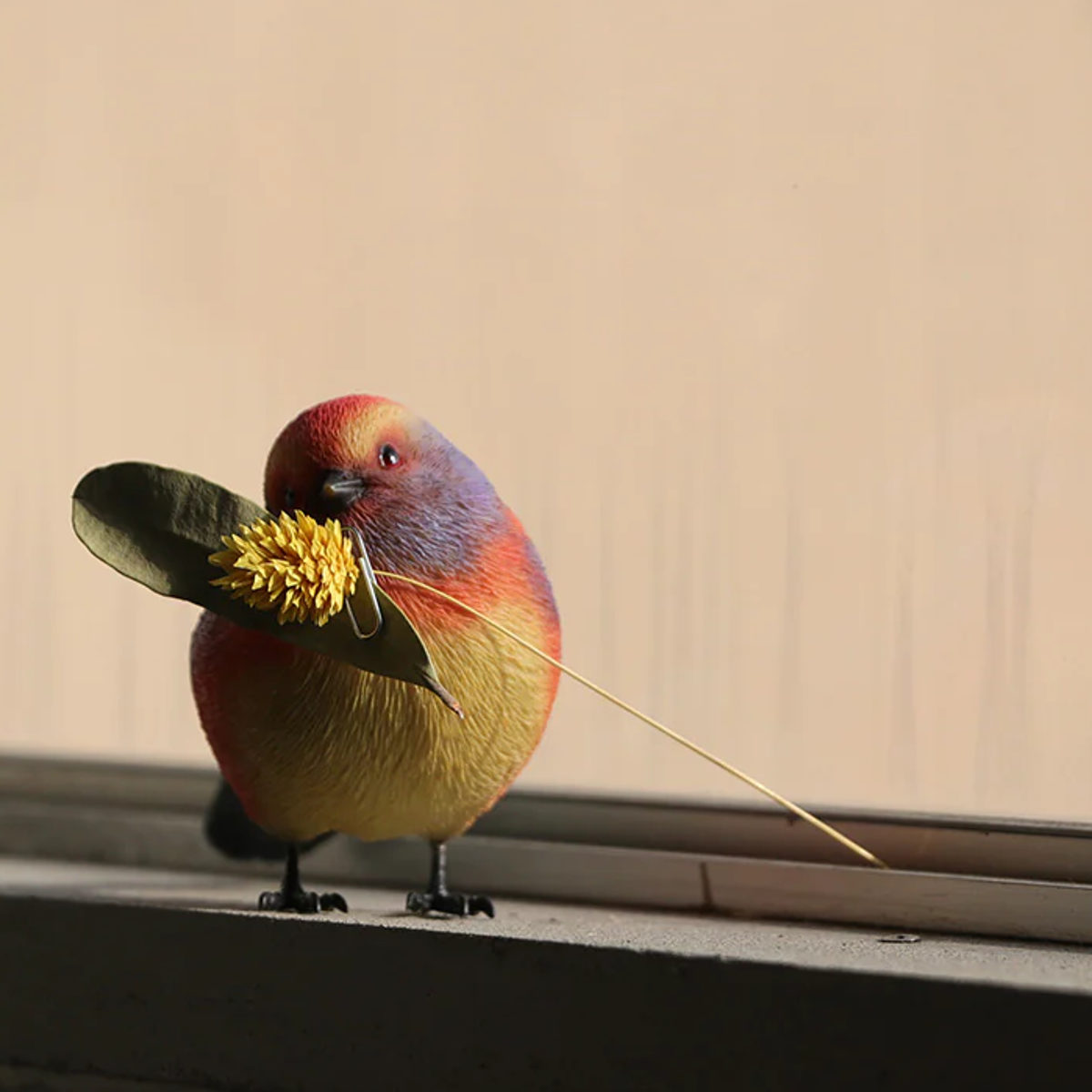 magnet オブジェ BIRDIE BILL フジイロムシクイ マグネット付き