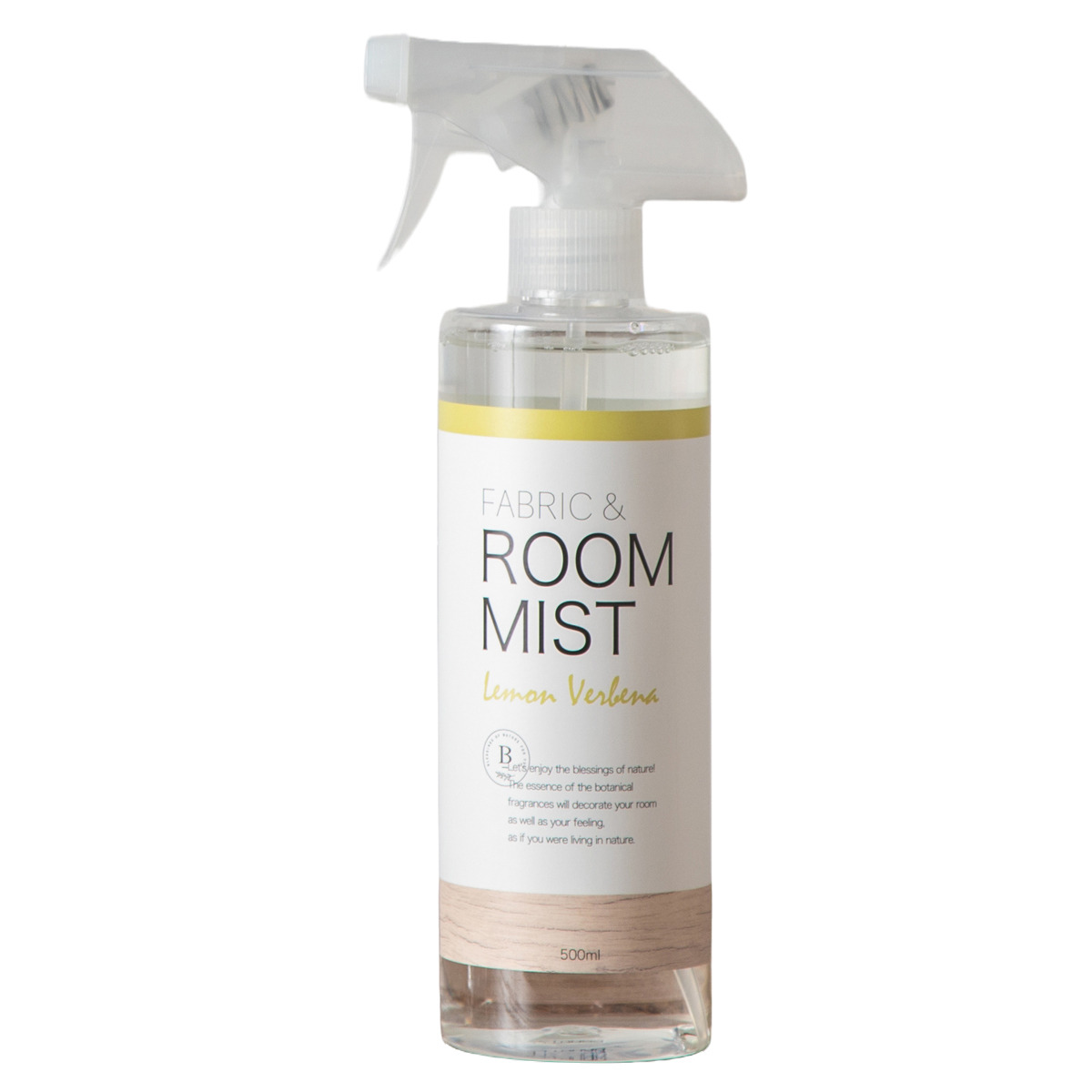 B-nature FABRIC ＆ ROOM MIST ルームミスト 500ml 抗菌消臭 日本製 （ ルームフレグランス ルームスプレー アロマ  ミスト スプレー 香り 癒し 植物由来 除菌 ）