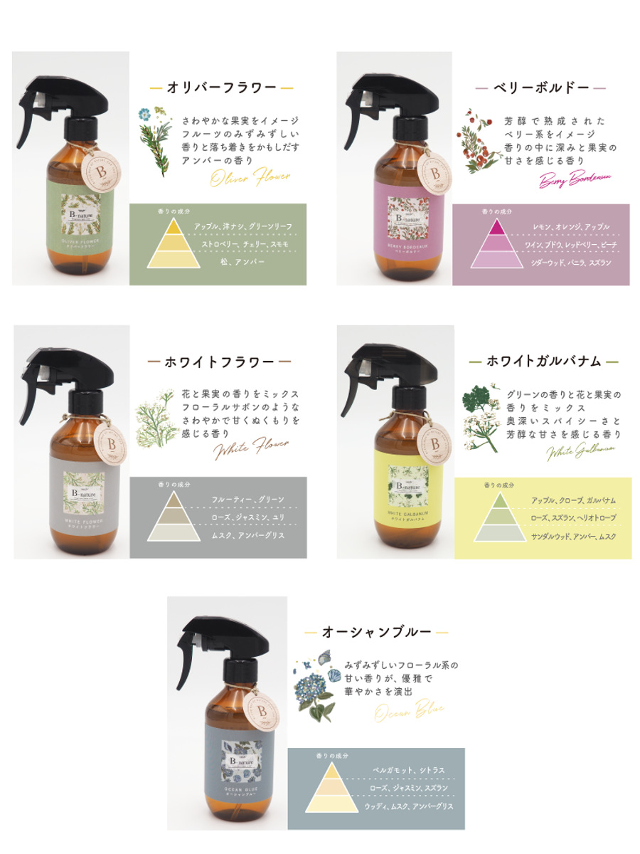 B-nature フレグランスルームミスト 280ml 抗菌消臭 （ ルーム