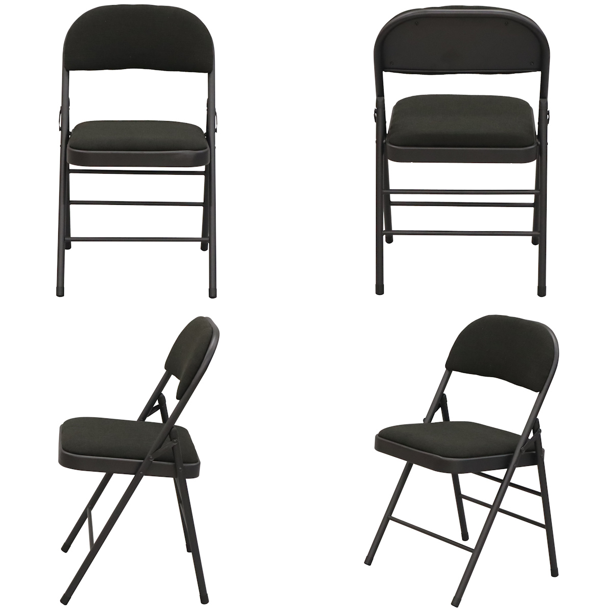 エイ・アイ・エス 折りたたみ椅子 2脚セット 座面高47cm スチール