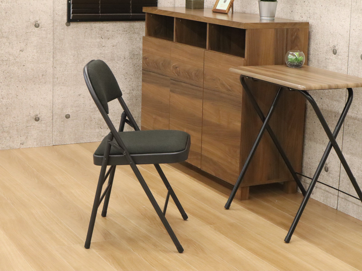 エイ・アイ・エス 折りたたみ椅子 2脚セット 座面高47cm スチール