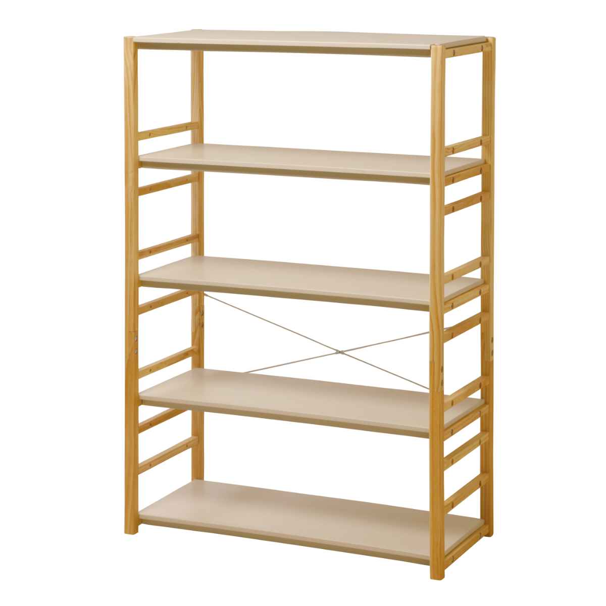 弘益 フリーラック 5段 天然木 オープンラック パレット 約幅85cm