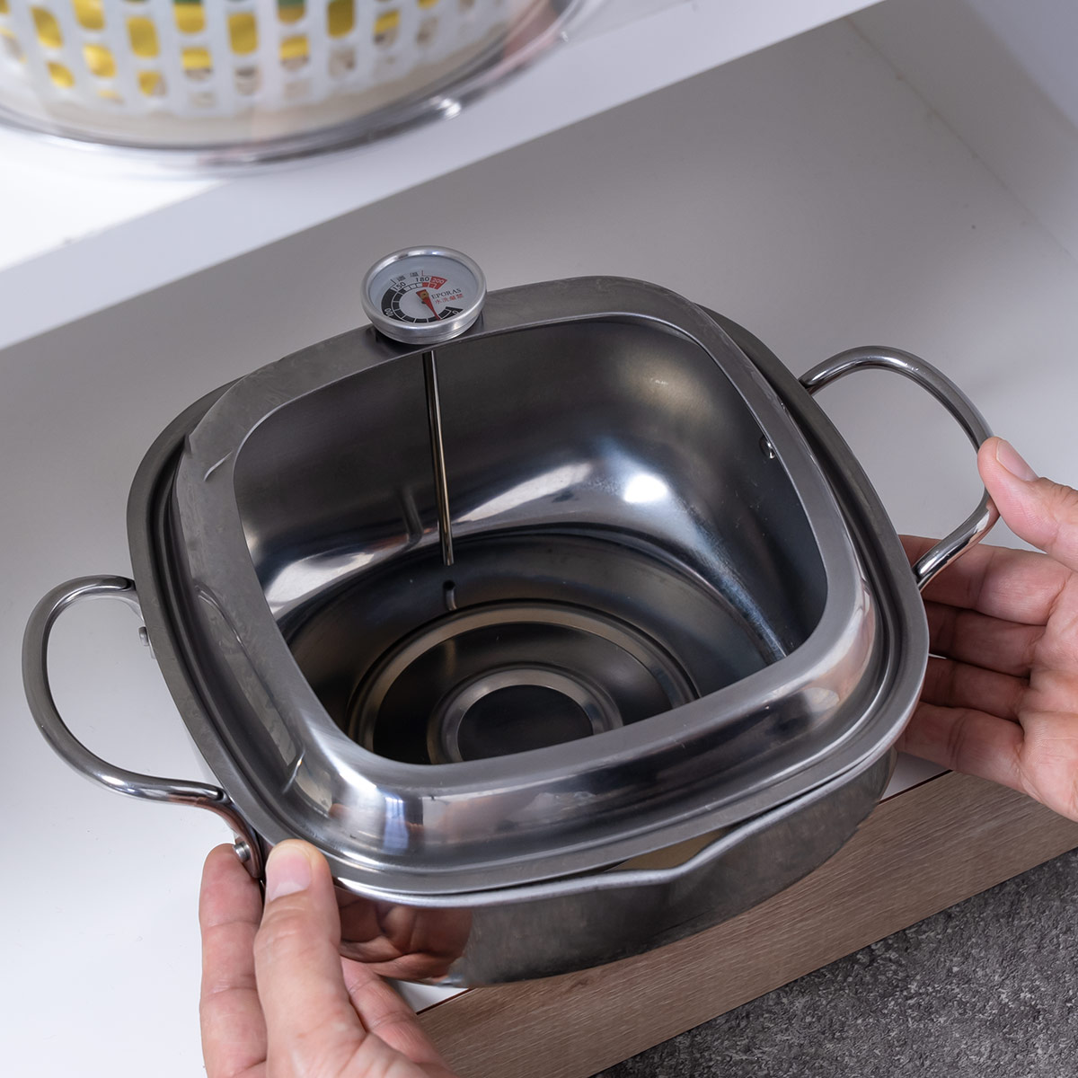 アーネスト（Arnest） 天ぷら鍋 角型 20cm IH対応 食彩亭 ステンレス製