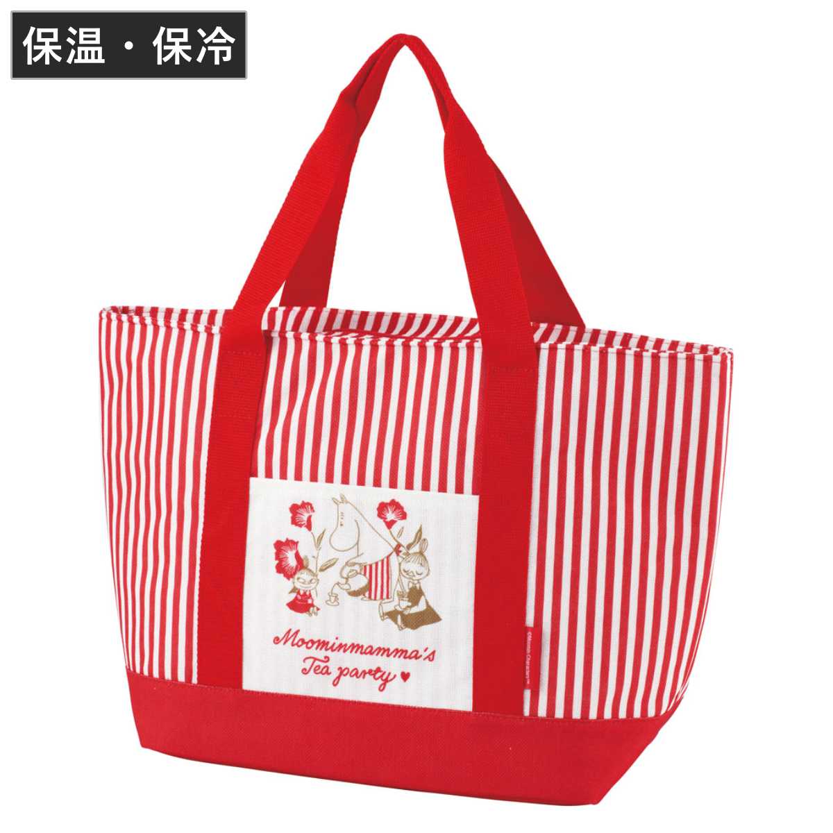 エコバッグ 麻風トート保冷ショッピング ティーパーティー （ 保冷バッグ 保冷 トート マチ広 クーラーバッグ クーラートートバッグ ）