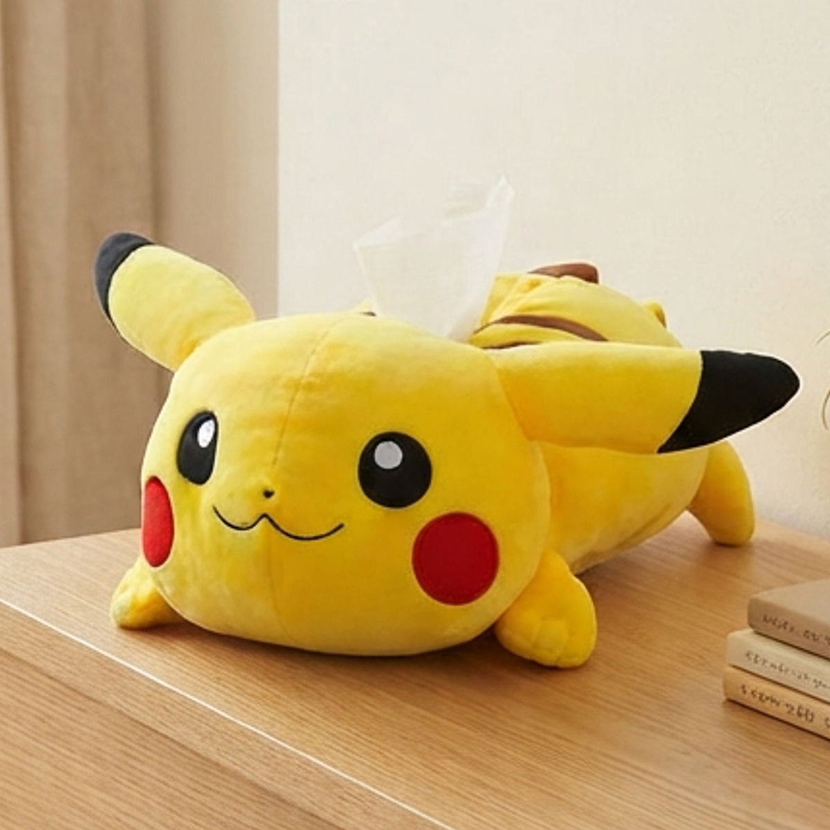 ティッシュケース ポケモン ピカチュウ 寝そべり （ ティッシュカバー