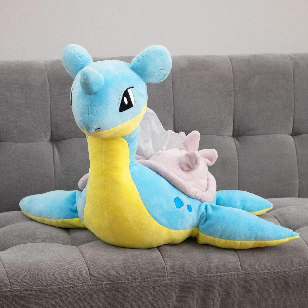 【タグ付き】もふもふパラダイス　メリープ　ティッシュボックスカバー　ポケモン ティッシュケース ポケモン ラプラス （ ティッシュカバー 置き型