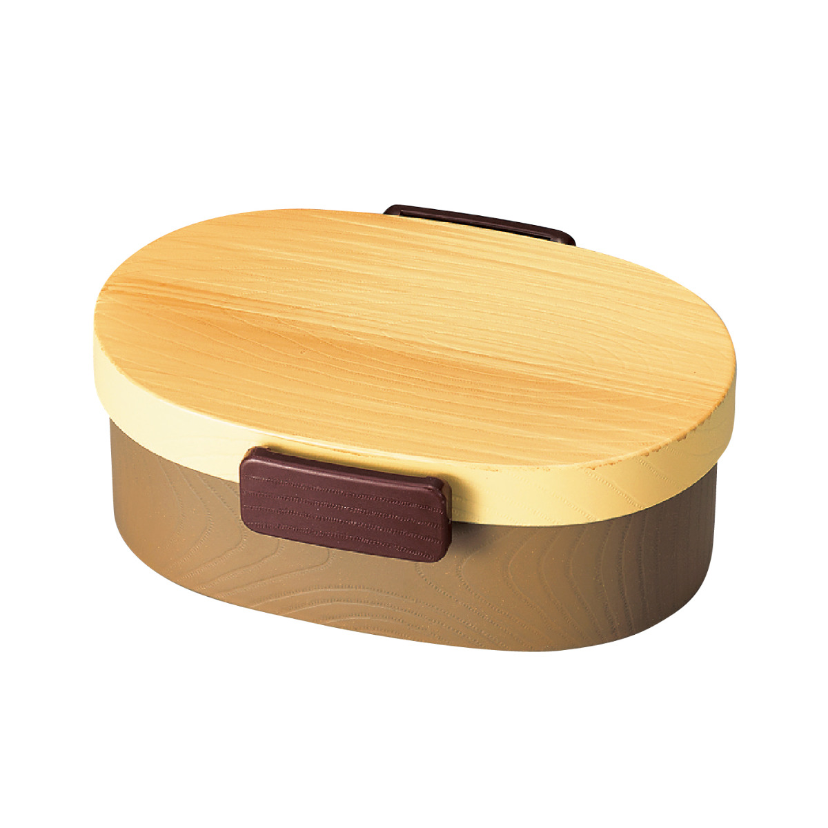 HAKOYA 弁当箱 1段 480ml 木目小判弁当 小 タイト式 ツートーン