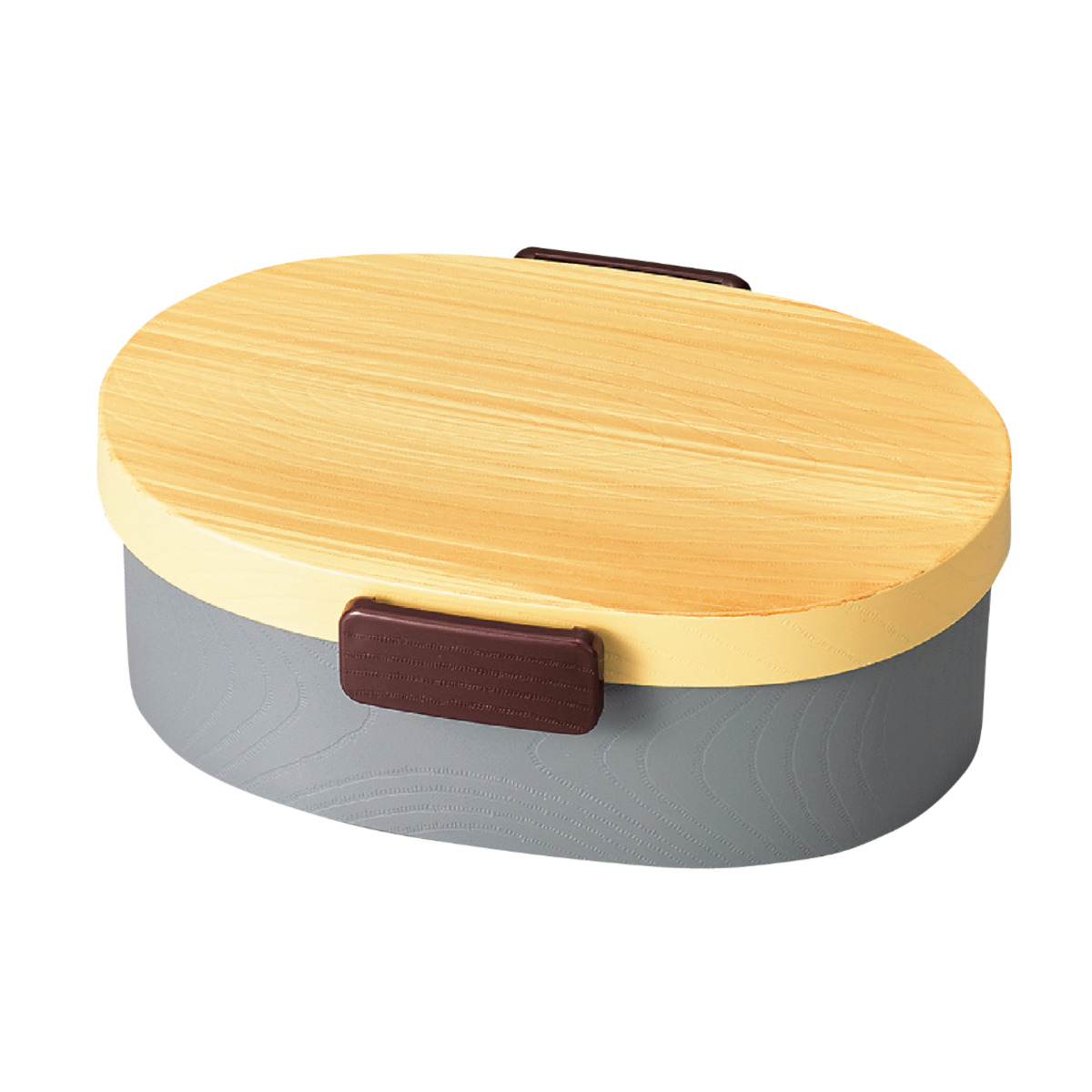 HAKOYA 弁当箱 1段 800ml 木目小判弁当 大 タイト式 ツートーン （ お