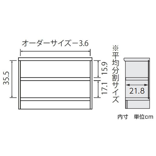 オーダー本棚 タフ棚板 幅25-29cm 奥行25cm 高さ49cm （ 本棚 ラック