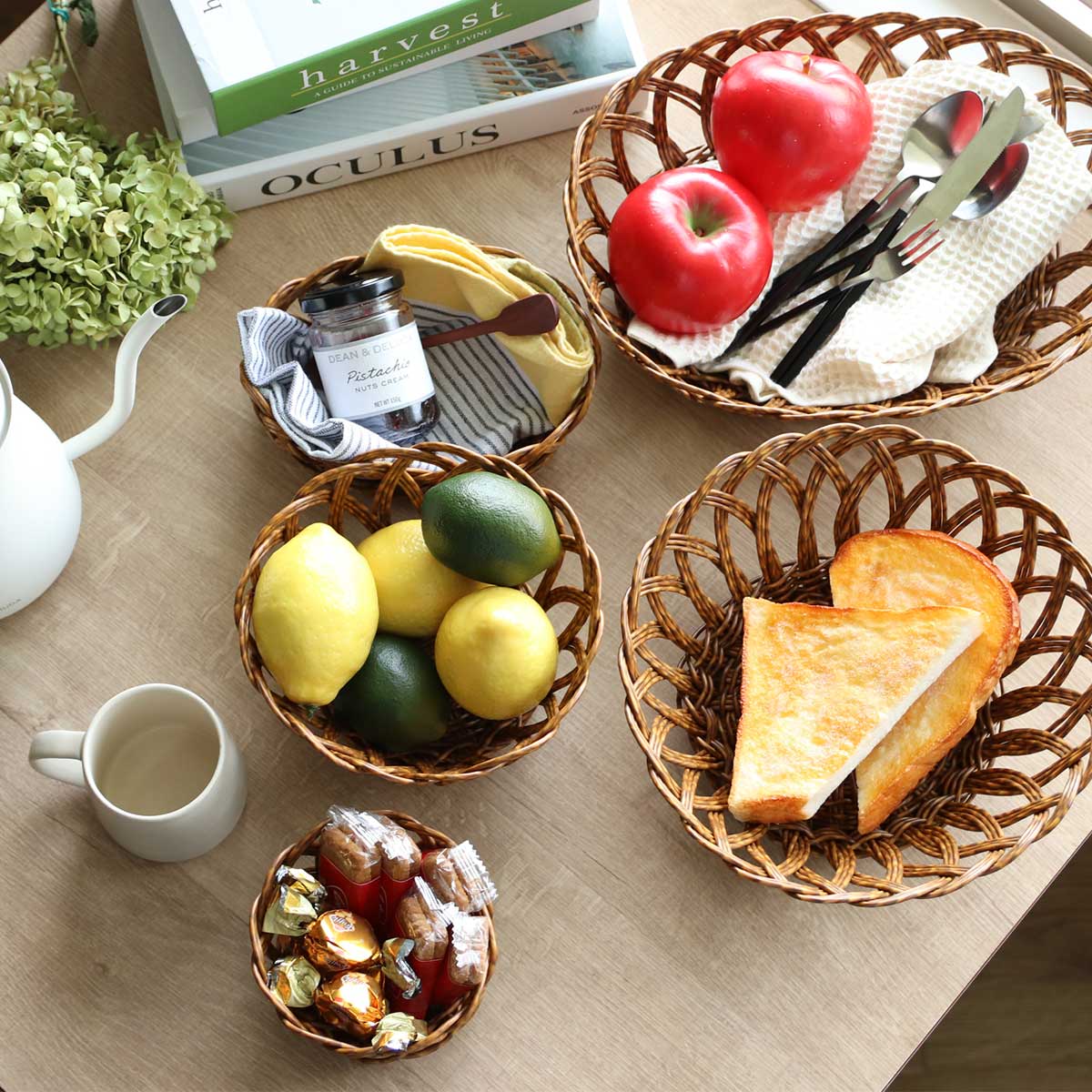 Creer バスケット ユティル ラウンドバスケットM 洗える （ かご