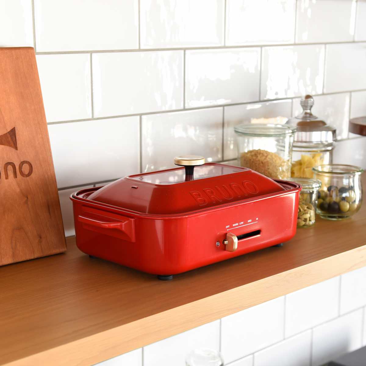 BRUNO（ブルーノ） コンパクトホットプレート たこ焼きプレート付き 蓋