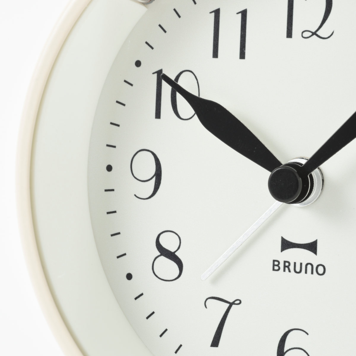 BRUNO（ブルーノ） 置き時計 モノクロツインベルクロック アラーム