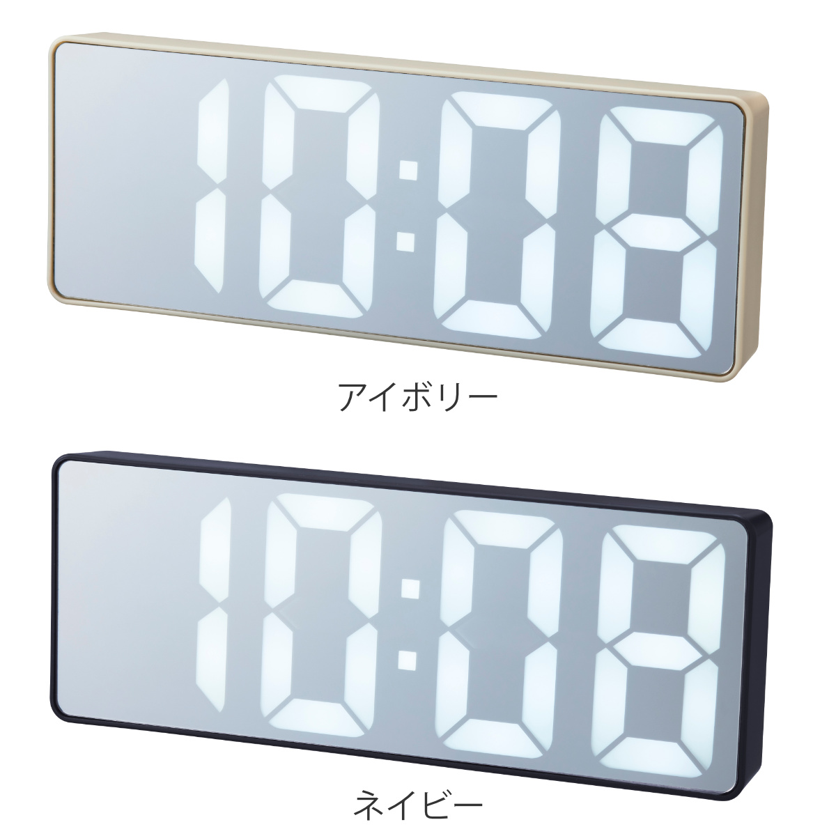 BRUNO デジタル時計 ナイトライトクロック USB充電 コンパクト