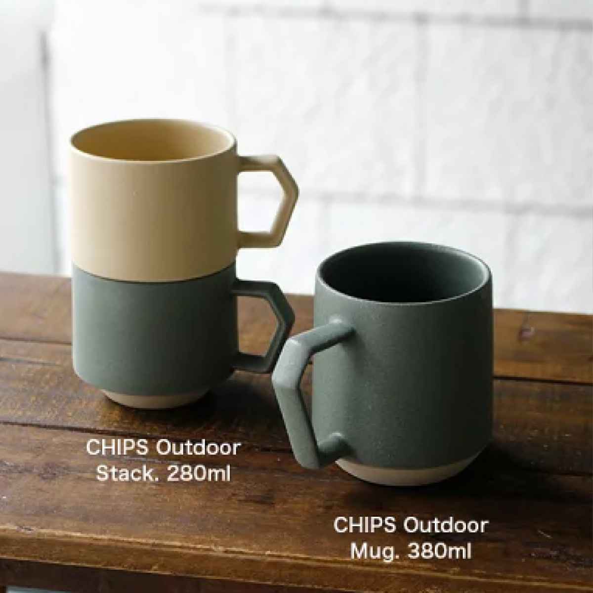 CHIPS マグカップ 380ml CHIPS outdoor チップス アウトドア 磁器 美濃