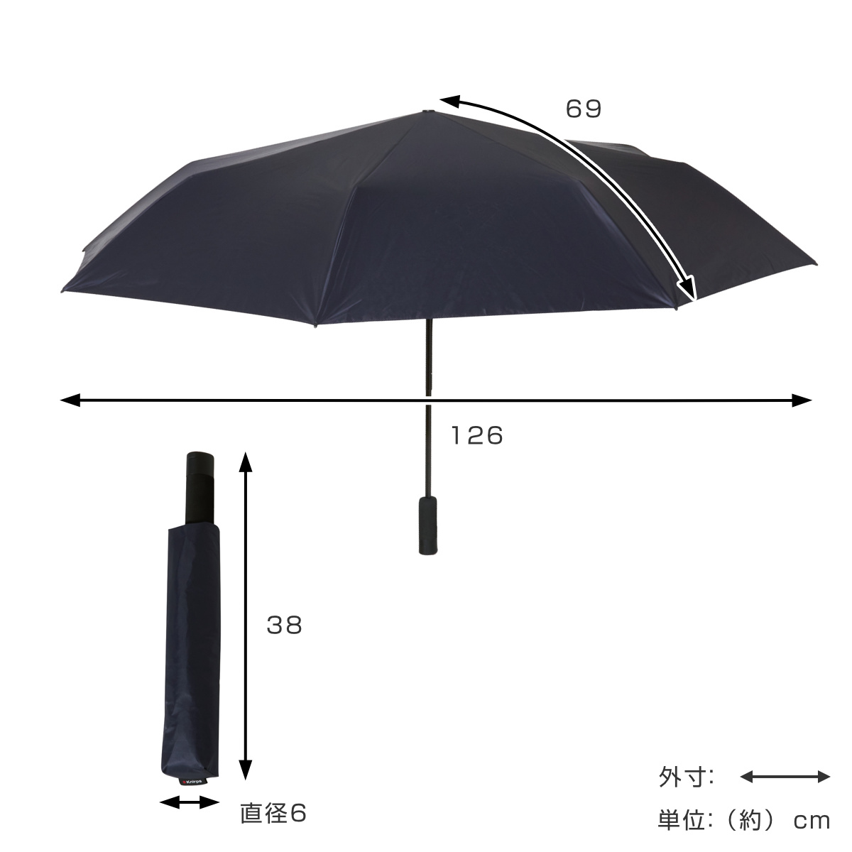 折りたたみ傘 Knirps U090 軽量 晴雨兼用 （ クニルプス 折り畳み傘 雨傘 傘 日傘 コンパクト 専用ケース付き UVカット 大型 ）