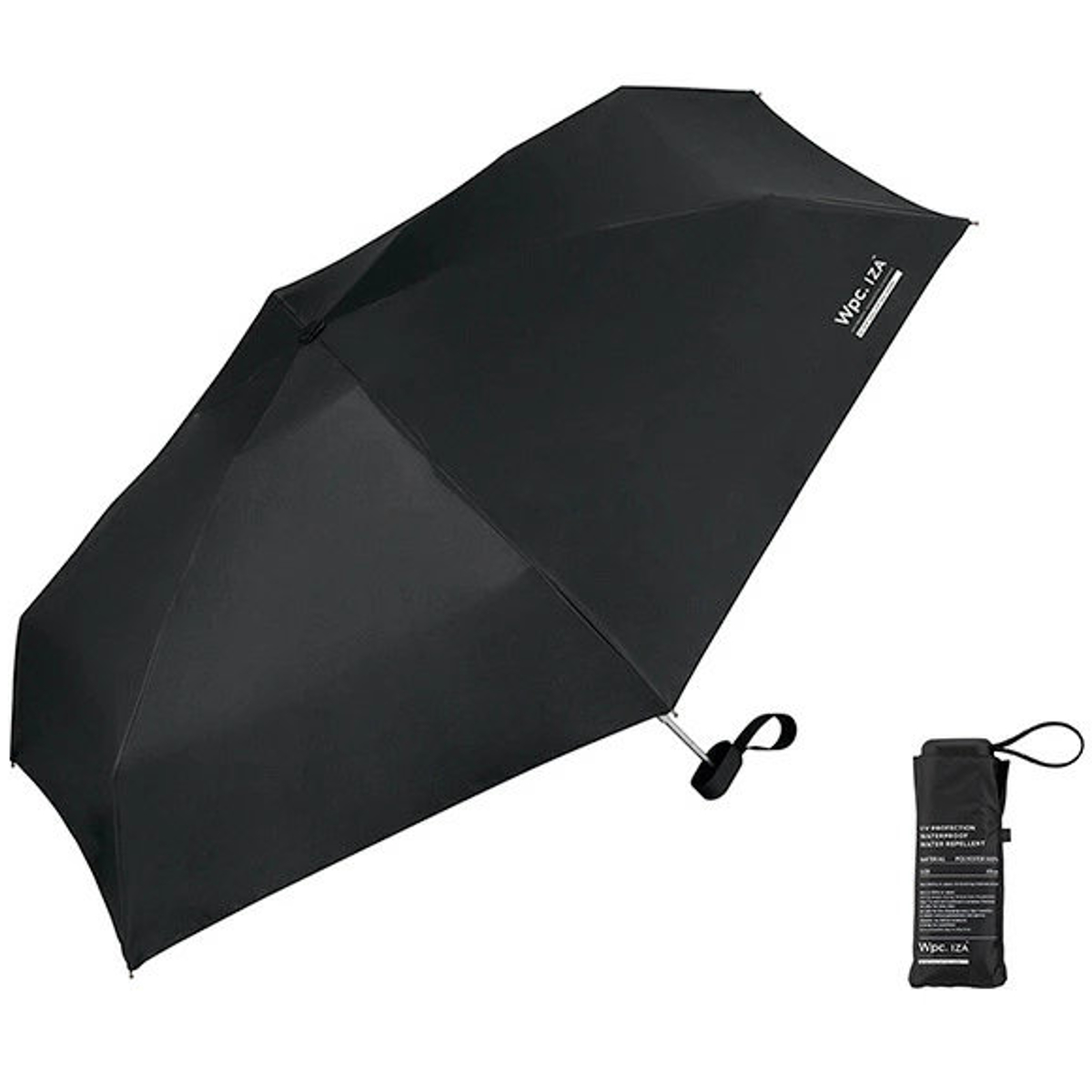 Wpc. 折りたたみ傘 Wpc IZA compact ブラック 晴雨兼用 コンパクト