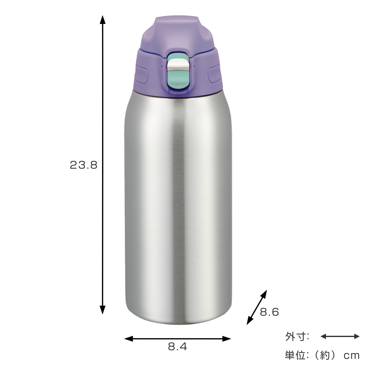 ピーコック魔法瓶工業 水筒 ポーチ付きワンタッチボトル 800ml 保冷