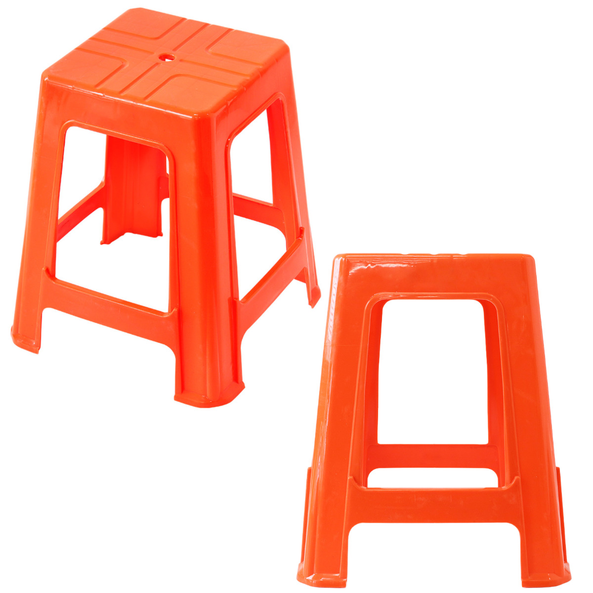 スツール 座面高45.5cm スタッキング可能 プラスチック （ 簡易椅子