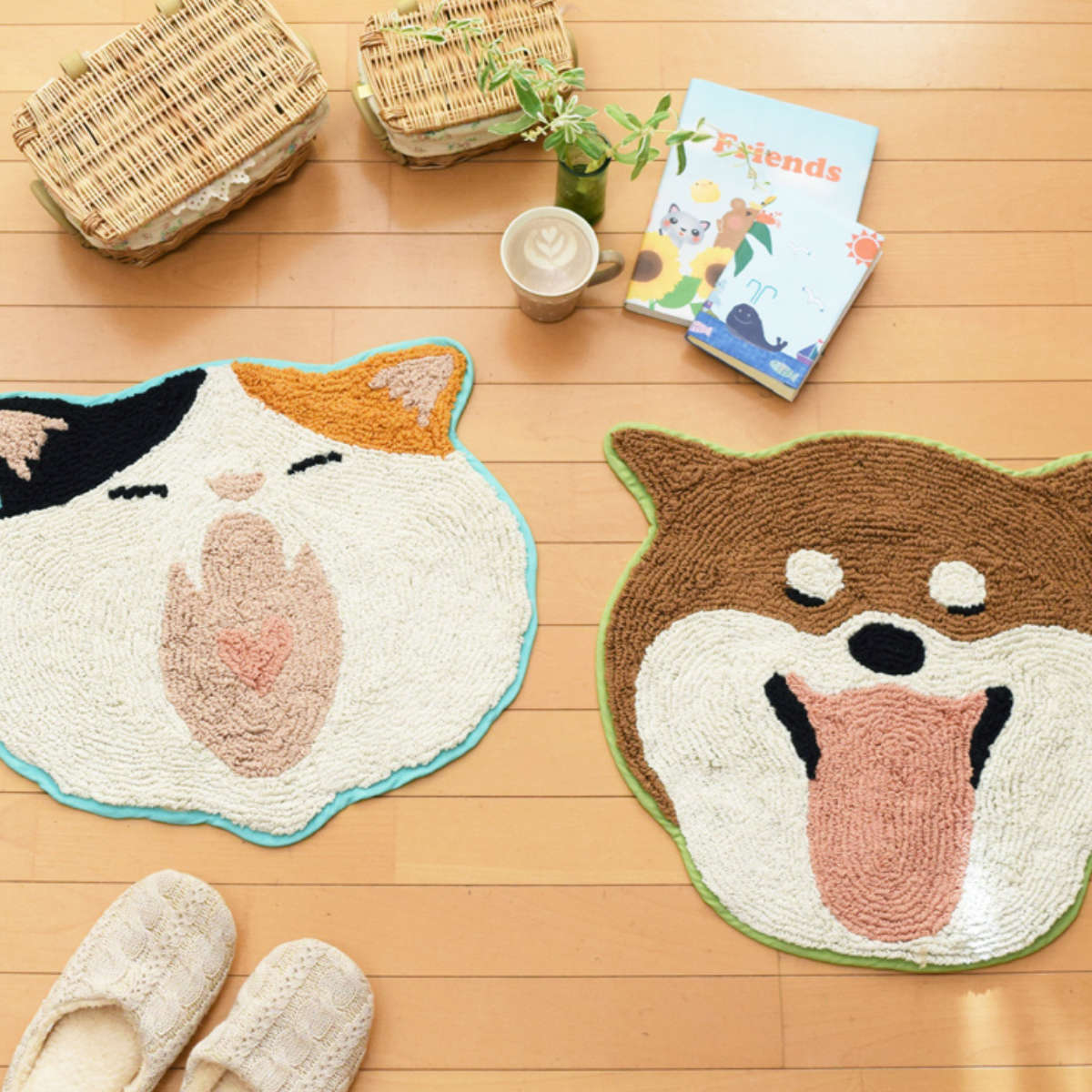 玄関マット 45×51cm 室内 動物 （ 玄関 マット アクセントマット 屋内