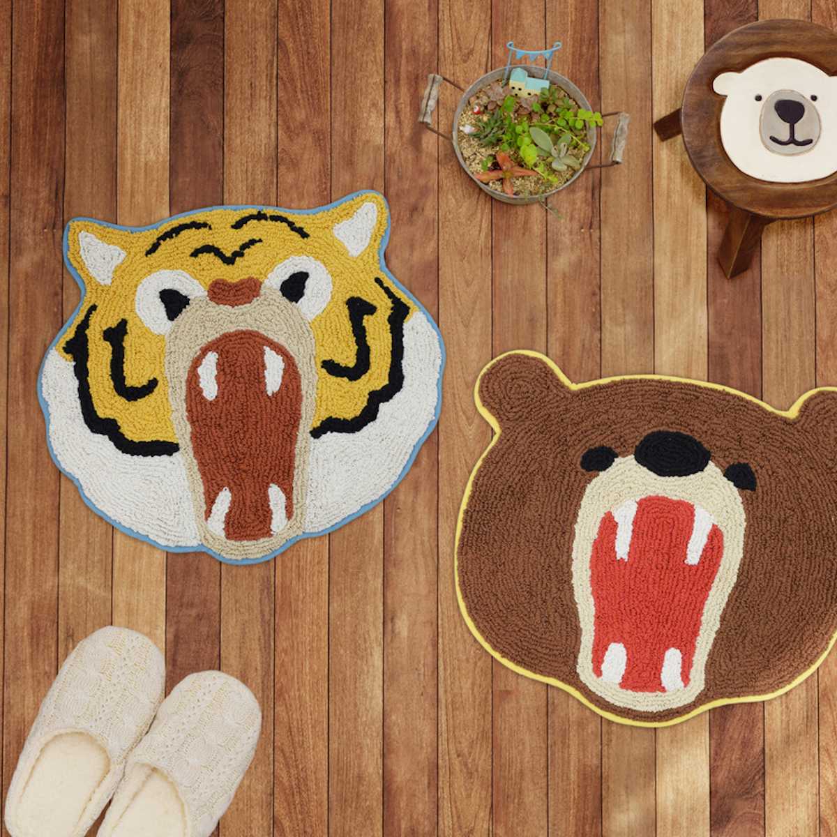 玄関マット 45×51cm 室内 動物 （ 玄関 マット アクセントマット 屋内