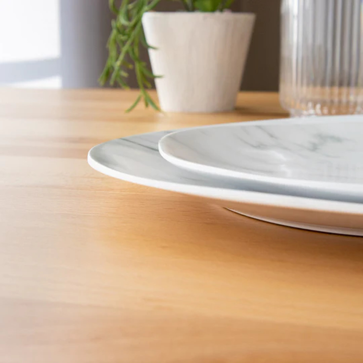 プレート 27cm 大理石風 プラスチック メラミン （ 食洗機対応 お皿