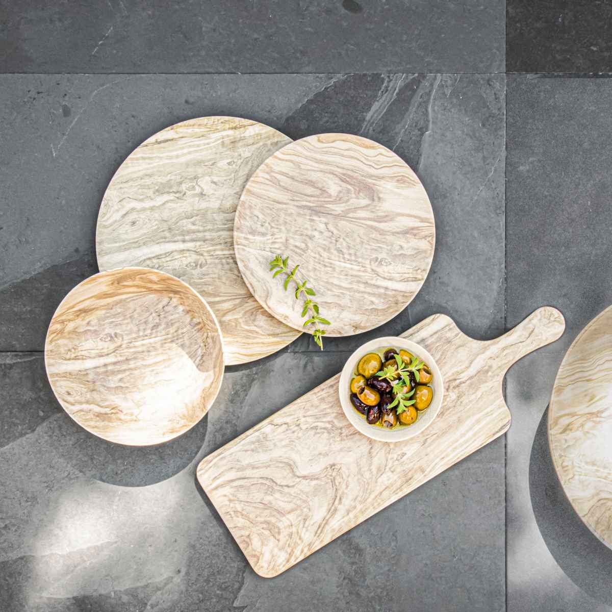 プレート 27cm 木目調 デザートウッド Planta プランタ プラスチック